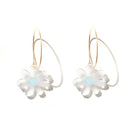 Mini Daisies-Emeldo-frosted clear with blue-Gold Hoop- Tiny Trader - Gold Coast Baby Shop