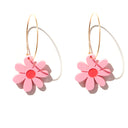 Mini Daisies-Emeldo-pink with red-Gold Hoop- Tiny Trader - Gold Coast Baby Shop
