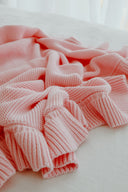 Cotton Frill Blanket | Pink