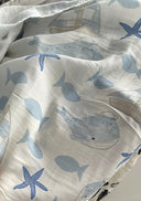 By The Sea - baby swaddle wrap
