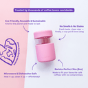 REGULAR - Reusable Glass Coffee Cup 8oz: LILAC