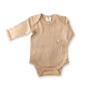 Organic Long Sleeve Baby Bodysuit — All‑Season Comfort, Chemical‑Free - Dark Brown