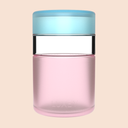 REGULAR - Reusable Glass Coffee Cup 8oz: SEAFOAM