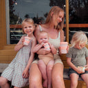 Pink Daisy Babychino Cup 4oz- WITH STRAW