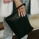 Nappy Changing Pouch - Black Vegan Leather