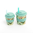 Green Dino Babychino Cup 4oz - WITH STRAW