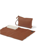 Nappy Changing Pouch - Chestnut Brown Vegan Leather