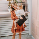 Change Mat Clutch - Black Quilt