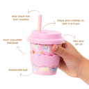 Pink Unicorn Babychino Cup 4oz - WITH STRAW