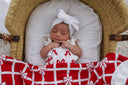 SUMMER BOW FRILL ROMPER | RED BOWS: 3-6M