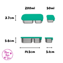 Mighty Minis Stainless Steel Containers – Set of 2 - Green (PRE-ORDER)