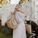 Signature Nappy Backpack - Oat Dimple Vegan Leather