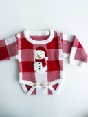 SNOWMAN SERPA ROMPER: 3-6M