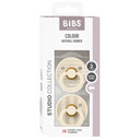 Bibs Dummies Size 1 | Studio Colour - Pin Ivory Vanilla Mix - (2pk)-Baby & Toddler-BIBS- Tiny Trader - Gold Coast Baby Shop