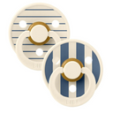 Bibs Dummies Size 2 | Studio Colour - Pin Ivory Steel Blue Mix - (2pk)-Baby & Toddler-BIBS- Tiny Trader - Gold Coast Baby Shop