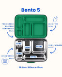 Bento 5 Green Stainless Steel Lunch Box