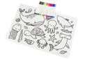 Reusable Silicone Drawing Mat | Sea Animals