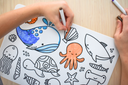 Reusable Silicone Drawing Mat | Sea Animals