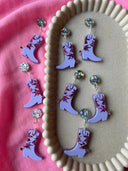 Cowgirl Boot Earrings // Purples-Emeldo- Tiny Trader - Gold Coast Baby Shop