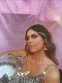 Cowgirl Boot Earrings // pink, neon red and gold-Emeldo- Tiny Trader - Gold Coast Baby Shop