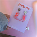 Cowgirl Boot Earrings // pink, neon red and gold-Emeldo- Tiny Trader - Gold Coast Baby Shop