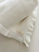 FRILL BABY BLANKET | IVORY-Petite + Co- Tiny Trader - Gold Coast Baby Shop