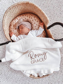 FRILL BABY BLANKET | IVORY-Petite + Co- Tiny Trader - Gold Coast Baby Shop
