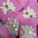 Flower Studs-Emeldo-neon red- Tiny Trader - Gold Coast Baby Shop