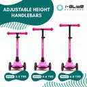 i-Glide 3 Wheel Kids Scooter - Hot Pink