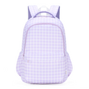 Lilac Gingham Campus Backpack-Kinnder- Tiny Trader - Gold Coast Baby Shop