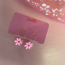 Mini Daisies-Emeldo-pink with red-Gold Hoop- Tiny Trader - Gold Coast Baby Shop