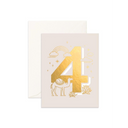 No. 4 Animals Greeting Card-Fox & Fallow- Tiny Trader - Gold Coast Baby Shop