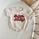 Vintage 'Santa Baby' Short Sleeve Bubble Romper
