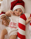 My First Christmas Romper Scalloped