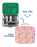 Bento 5 Green Stainless Steel Lunch Box