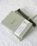 Baby Memory Book with Keepsake Box - Sage Green