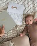 Baby Memory Book with Keepsake Box - Sage Green