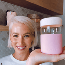 REGULAR - Reusable Glass Coffee Cup 8oz: CUPCAKE