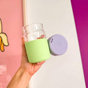 REGULAR - Reusable Glass Coffee Cup 8oz: GHOST