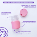 REGULAR - Reusable Glass Coffee Cup 8oz: LILAC