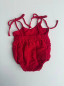 MUSLIN SUMMER ROMPER | RED: 12 - 18M