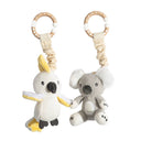 2pk Stroller Toy - Koala & Cockatoo