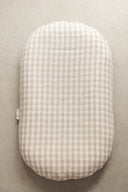 Baby Lounger Nest + Gingham Linen Cover: Beige