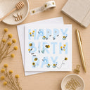 Happy Birthday Bees (Blue) - Greeting Card