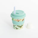 Green Dino Babychino Cup 4oz - WITH STRAW