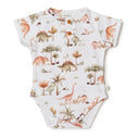 Snuggle Hunny | Dino Short Sleeve Organic Bodysuit