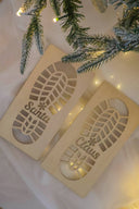 SANTA CLAUSE BOOT FOOTPRINT STENCIL