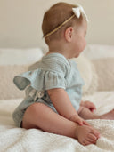 Organic Cotton Fleur Romper | Blue