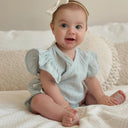 Organic Cotton Fleur Romper | Blue