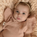 Organic Cotton Fleur Romper |  Dusty Pink